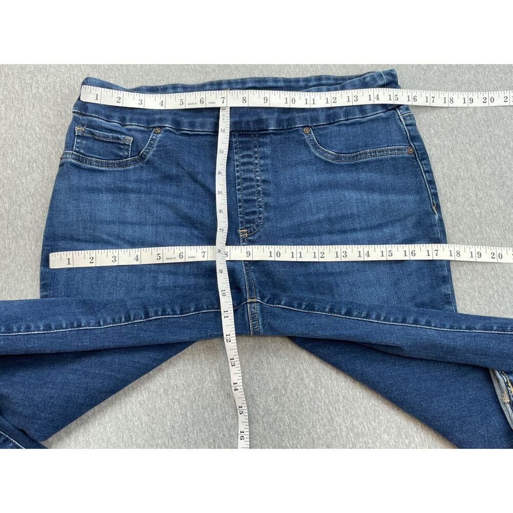Chicos Jeans Womens 1.5R (10R) Blue Cotton Blend Stretch Pull On Slim Bootcut - Picture 5 of 6